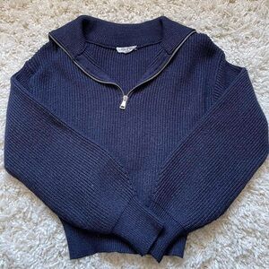 Steve Madden Navy Half-Zip Sweater